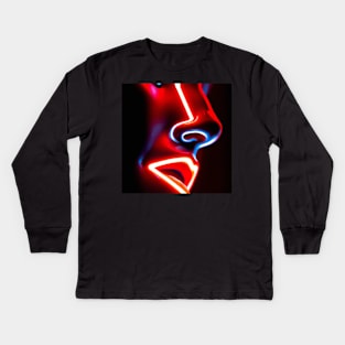 Neon Cyborg Kids Long Sleeve T-Shirt